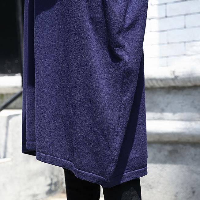 Black Natural Baggy Dresses V Neck Drawstring Natural Cotton Blended Dress