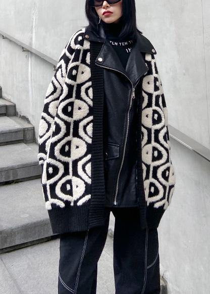 New Autumn Winter Leisure Thickening Knitted Pu Leather Jacket