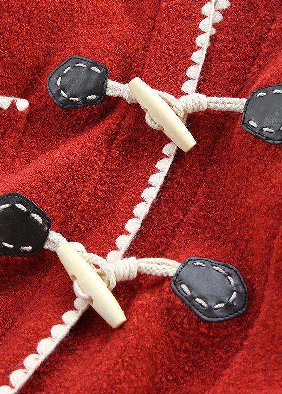 Aesthetic Pink Knit Coats Oversized V Neck Horn Buckle Knit Outwear