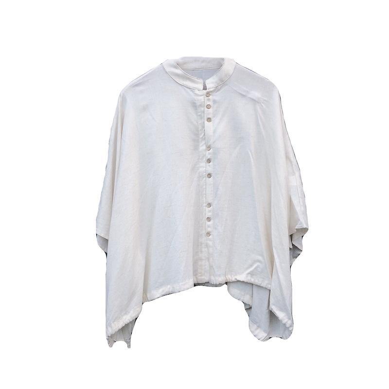 Art Black Clothes For Women Stand Collar Batwing Sleeve baggy Shirts