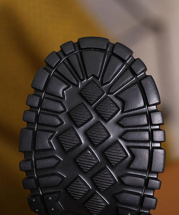 Black Flat Feet Shoes Buckle Strap Platform Flat Shoes for