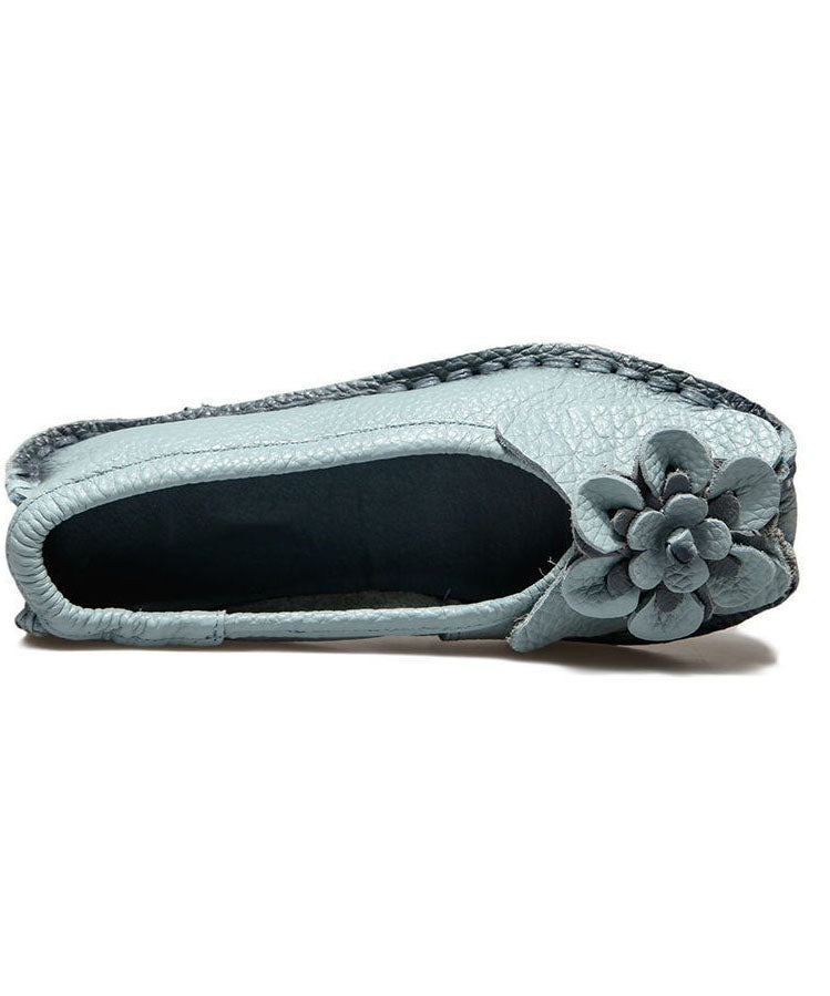 Blue Penny Loafers Cowhide Leather Diy Penny Loafers