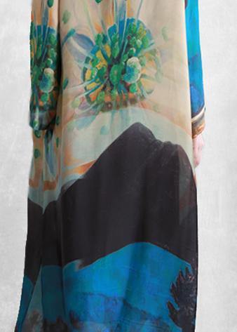 Blue Green Print Fine Outfit Outfits Button Down Cardigan