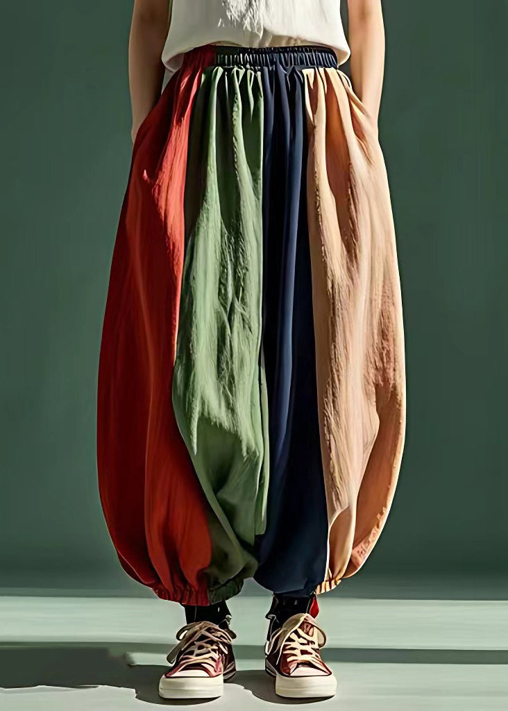 Multicolor Pockets Lante Pants Summer