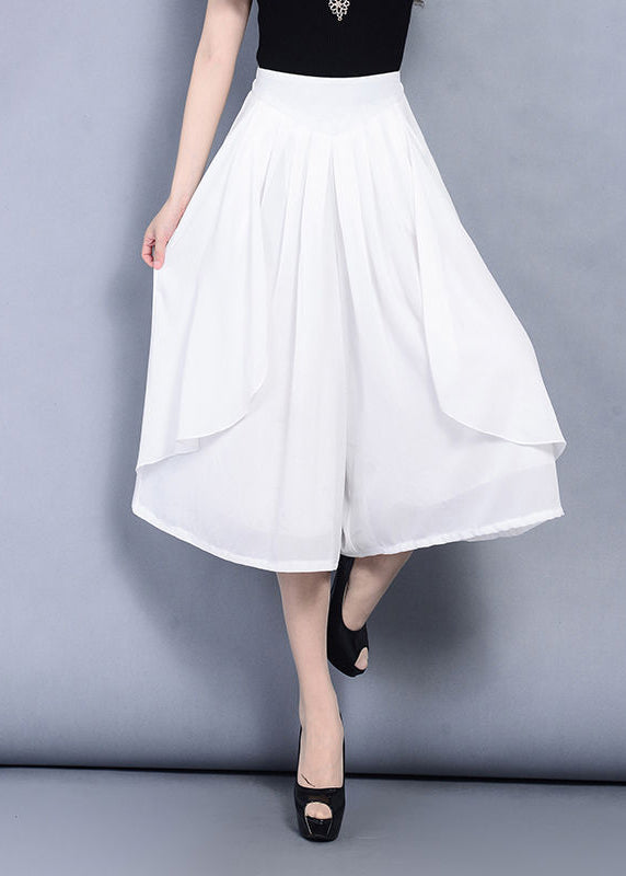 Camel High Waist Chiffon Wide Leg Pants Skirt Summer