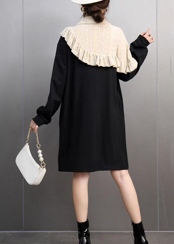 Colorblock Ruffled Patchwork Long Dress Spring