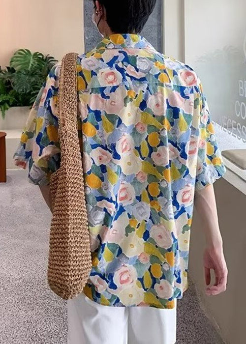 Button Cotton Shirts Peter Pan Collar Summer