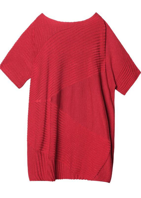 Chunky Spring Black Knit Tops Clothing O Neck Knit Top