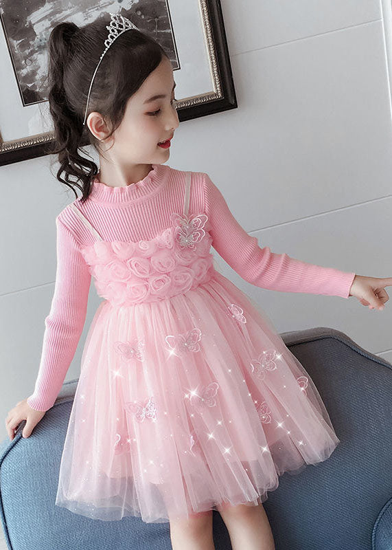 Diy Purple Butterfly Embroideried Patchwork Tulle Long Dresses Fall