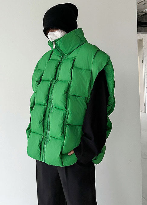 Diy White Stand Collar Fine Cotton Filled Parka Winter