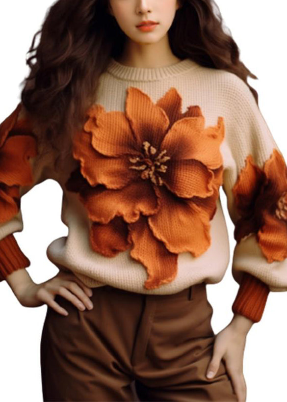 Apricot Cozy Knit Sweaters Fall