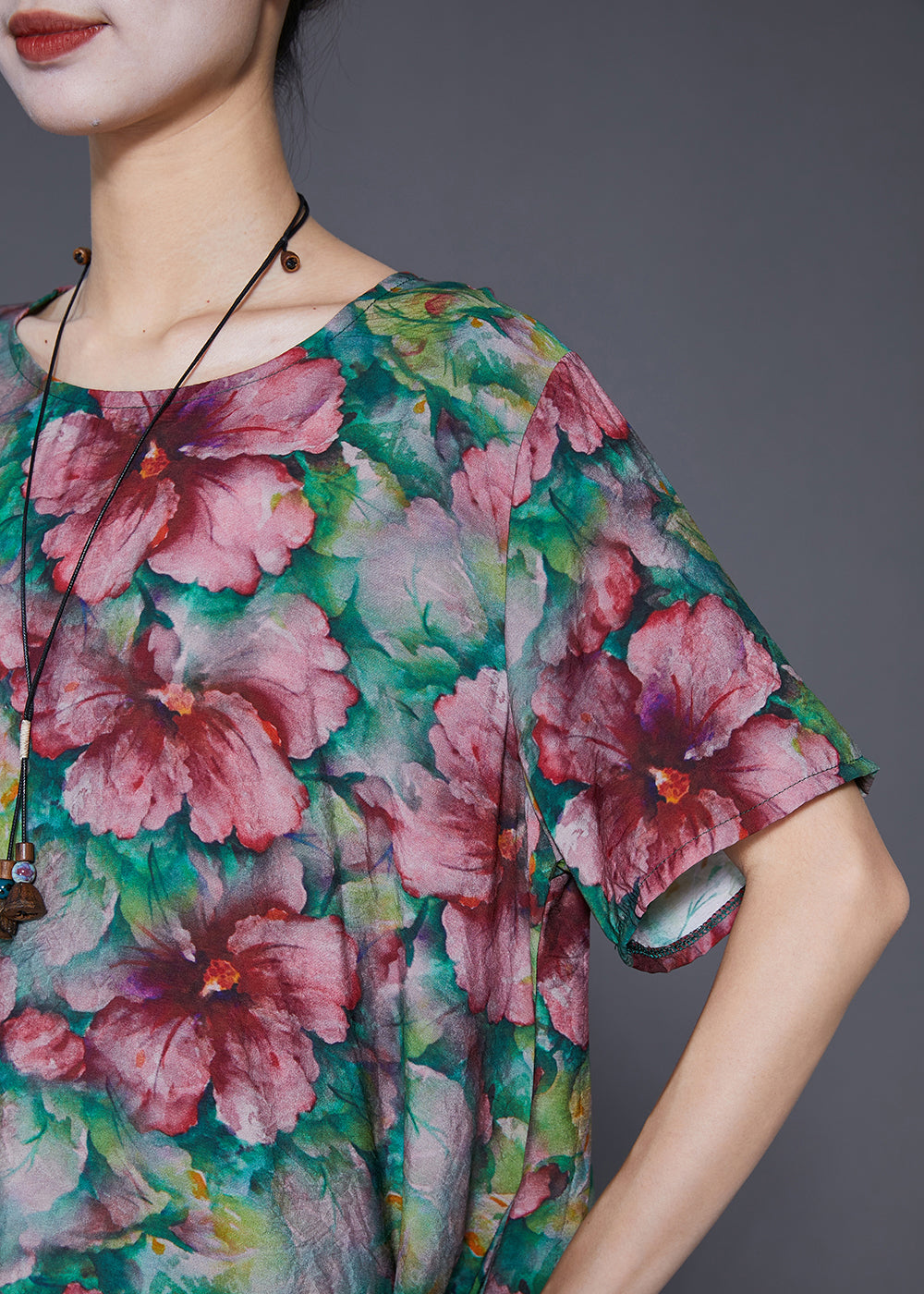 Slim Fit Print Linen Holiday Dress Summer