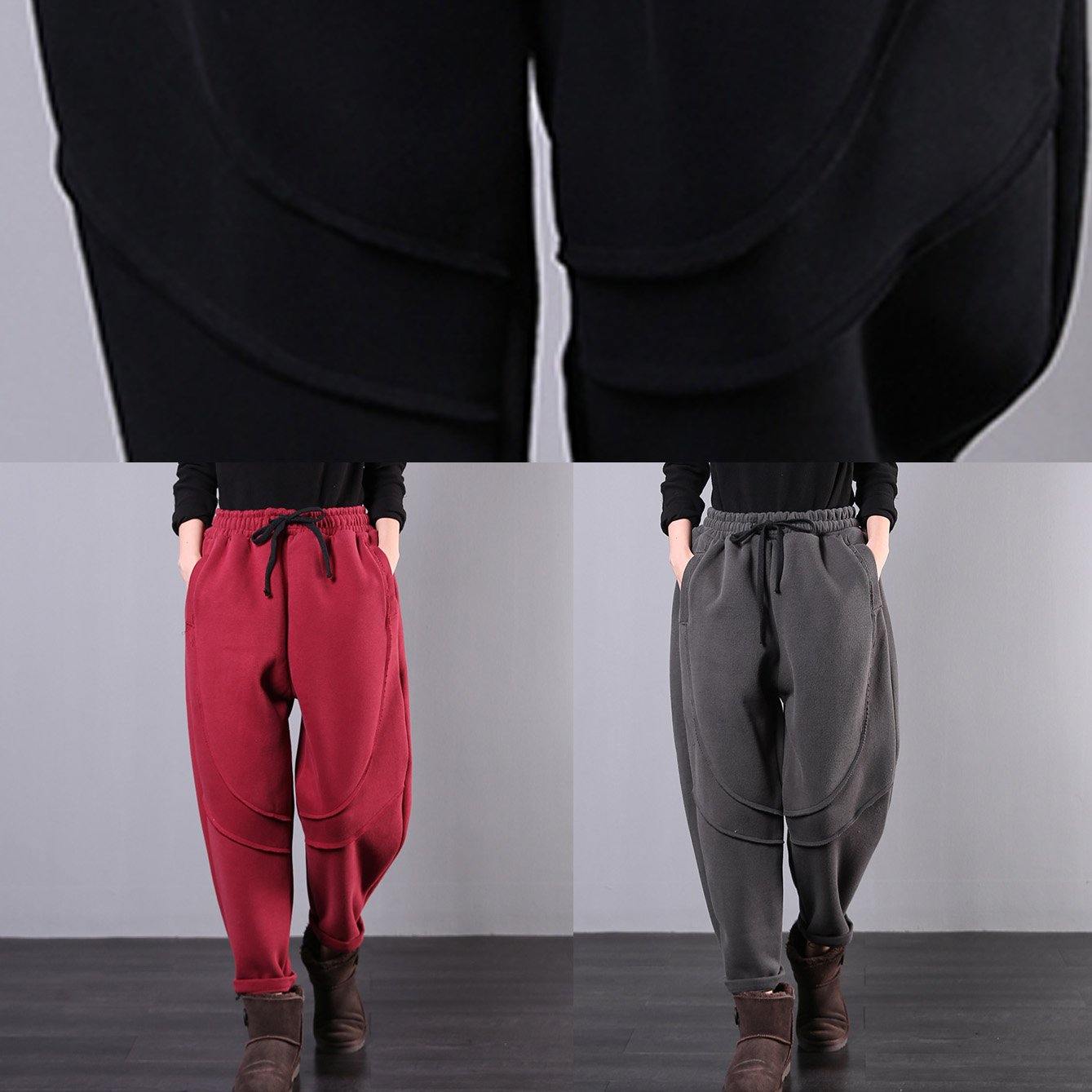 Elastic Waist Pants Oversize Red Tutorials Drawstring Jeans