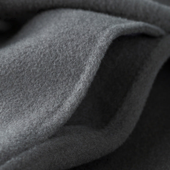 Gray Green Woolen Coats Clothing Back Open Winter Coat Tie Waist Outwear