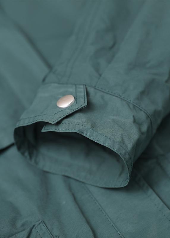 Hooded Zippered Coats Black Coats