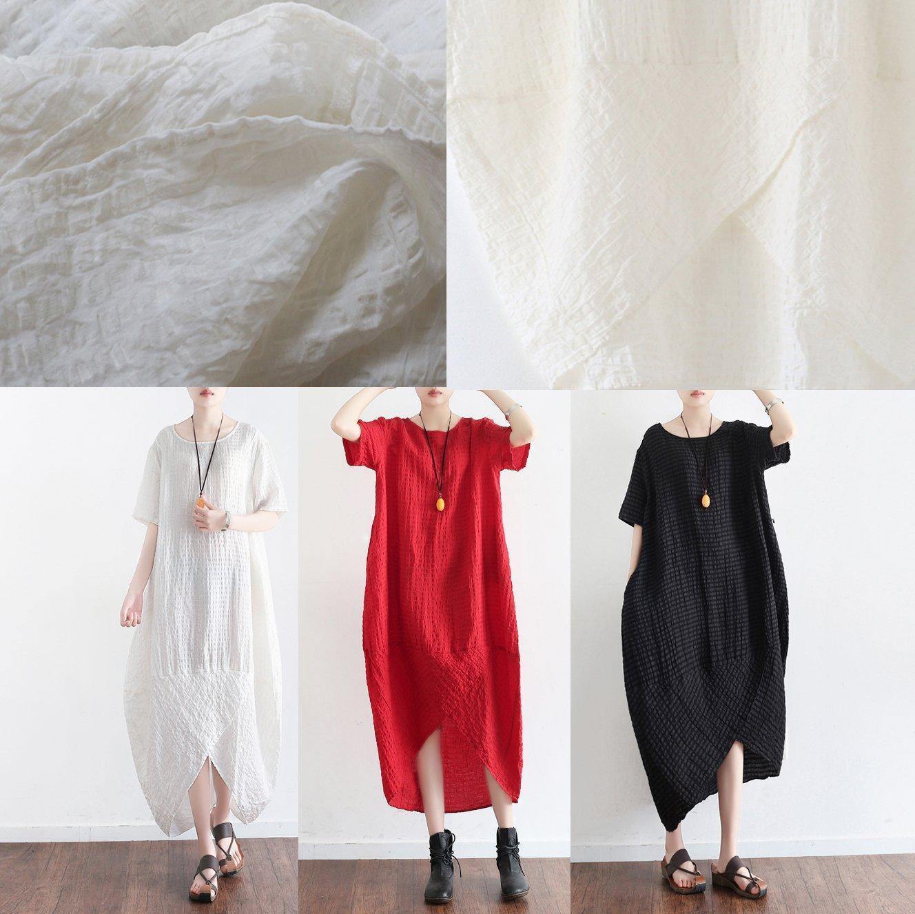 O Neck Linen Clothes Tutorials Black Dress Summer
