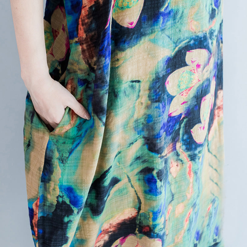 Flower Print Loose Summer Dresses