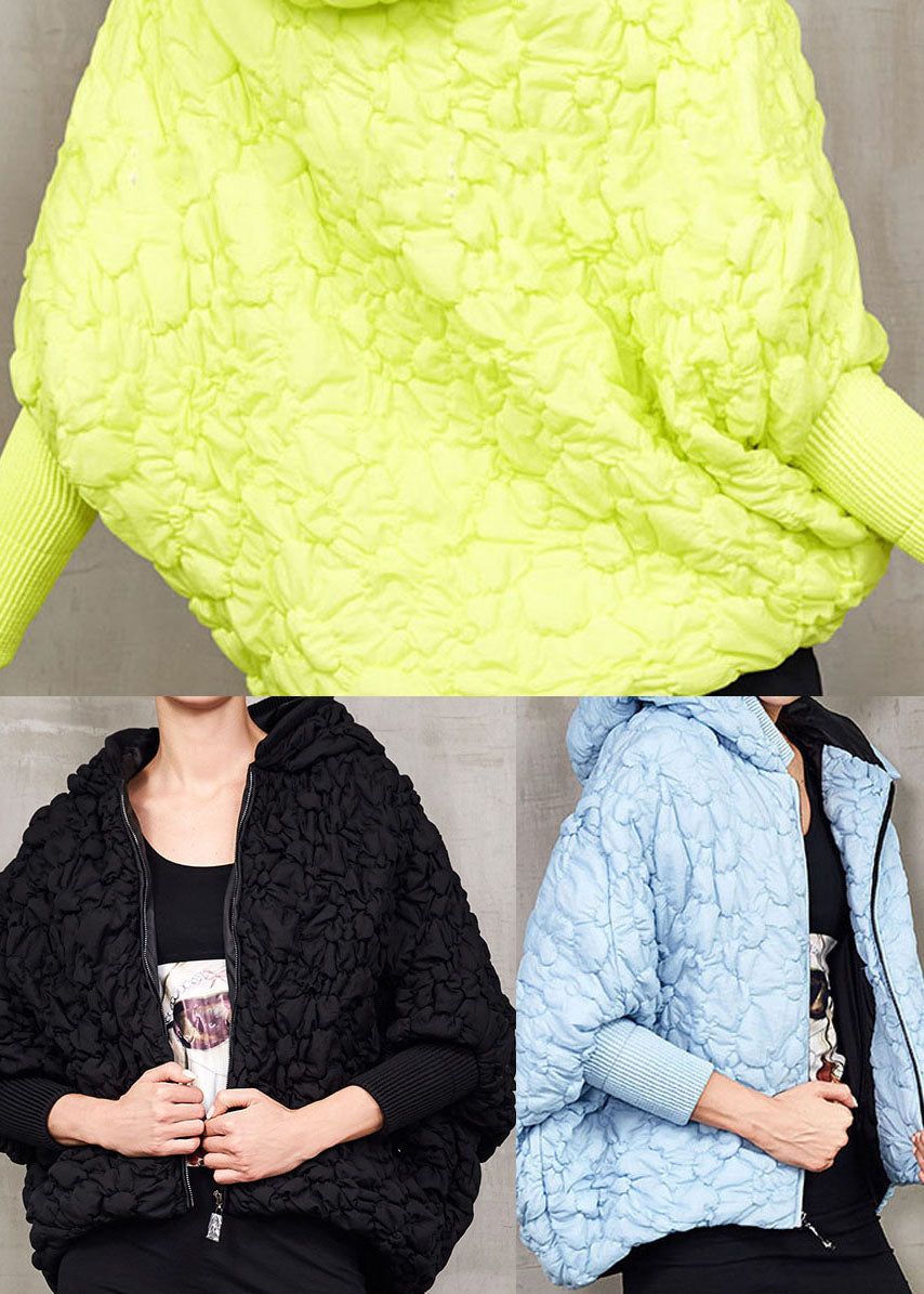 Yellow Zip Up Cloak Duck Down Winter Down Coat