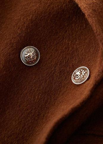 Chocolate Wool Overcoat Long Notched Coat Back Side Open Coats