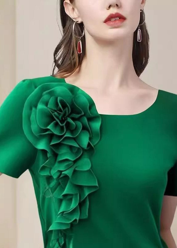 Handmade Green Shirts Short Sleeve