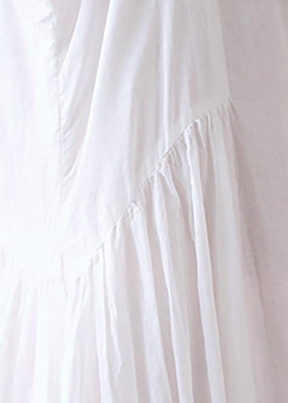 Handmade Cotton Outfit Metropolitan Museum Cotton Linen Round Neck Asymmetrical Slip Dress