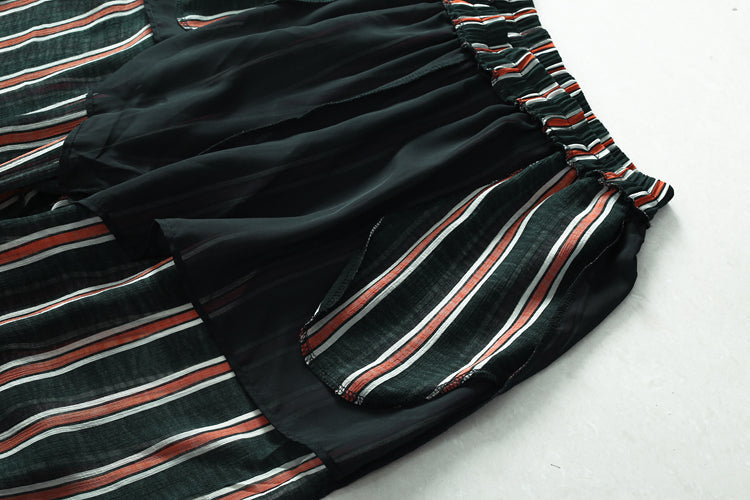 Loose Yellow Striped Ideas Wide Leg Pants Pockets Long Summer Pants