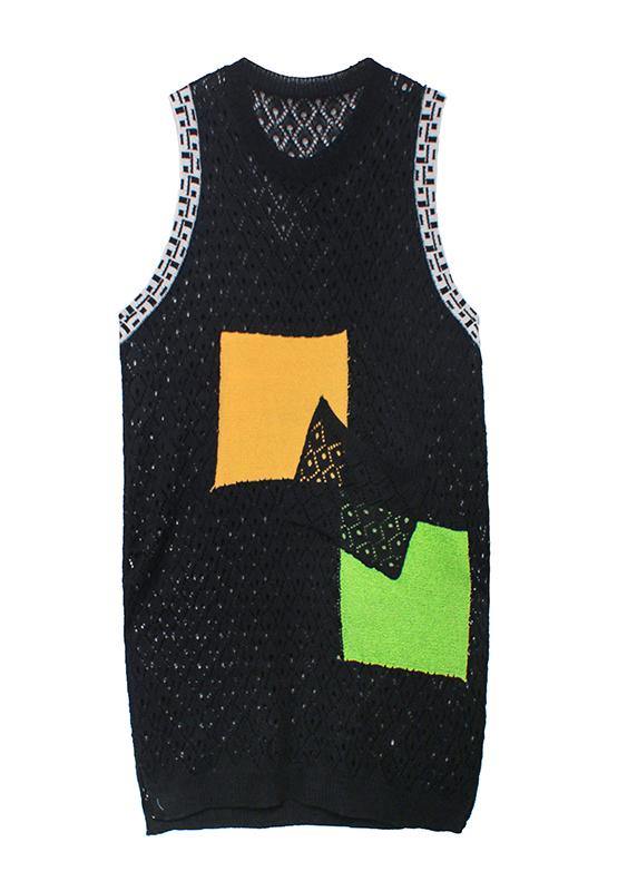 Modern O Neck Pockets Clothes Work Outfits Black Kaftan Dress