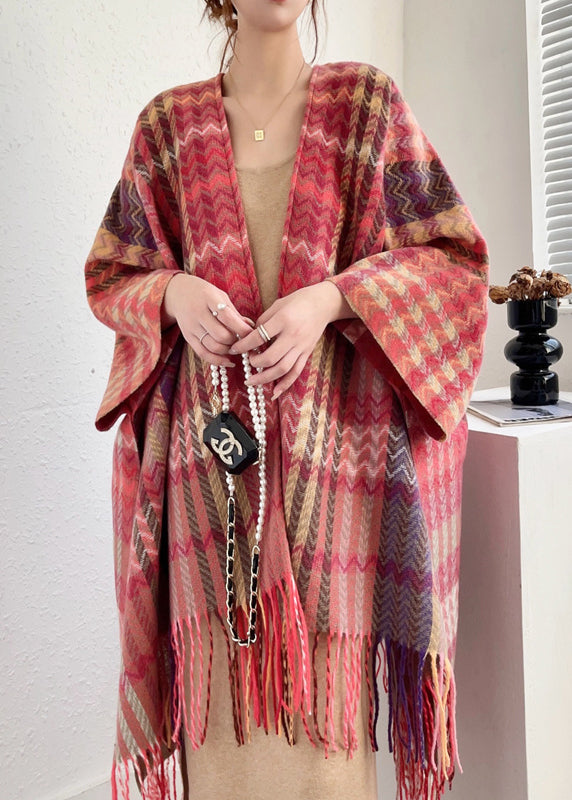 New Autumn and Spring Style Black Coffee Tassel Shawl
