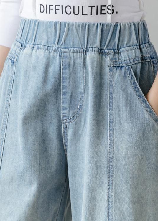 Organic Spring Pants Slim Denim Blue Ideas Elastic Waist Pants