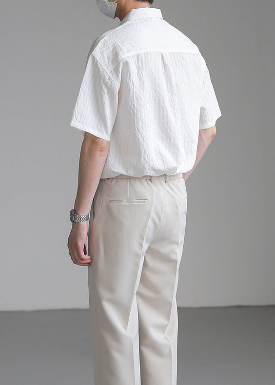 Simple White Peter Pan Collar Cotton Clothing Summer