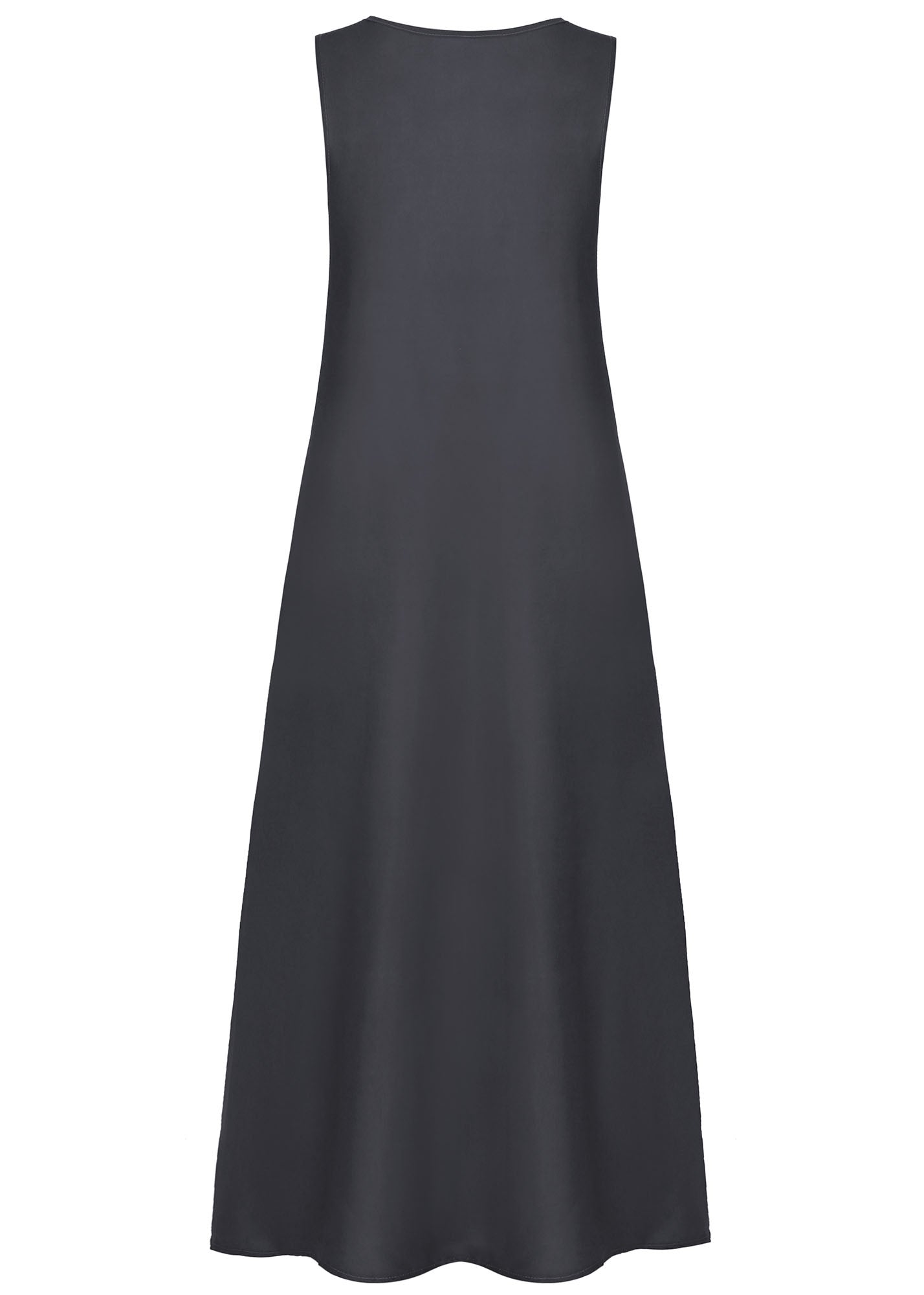 Sleeveless Patchwork O-neck Side Pocket Long Maxi Dress