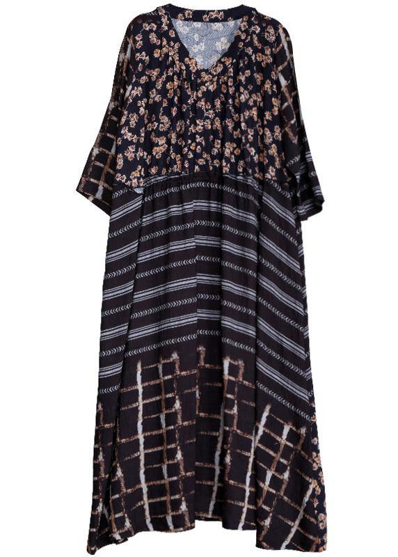 Style Black Print Long Maxi Dress