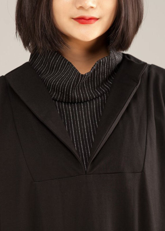 Style Cotton Tunics Cotton Large Pocket A-line Dress