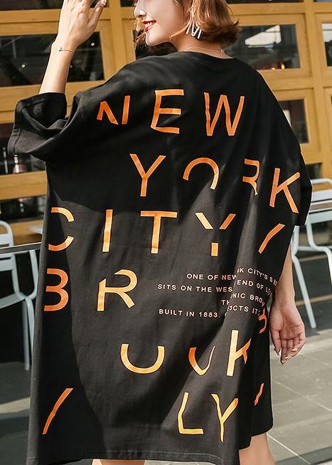 Vivid O Neck Cotton Quilting Dresses Inspiration Short Sleeve Dresses Black