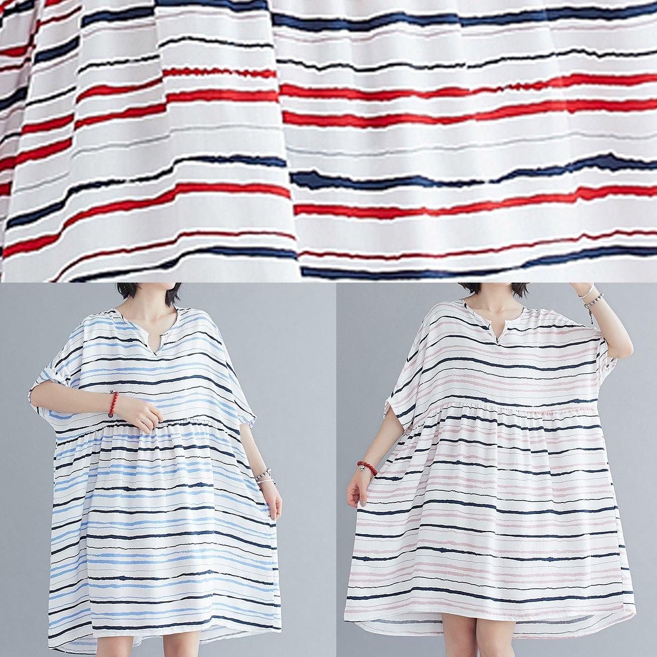 Vivid O Neck Summer Quilting Dresses Ideas Red Striped Dress