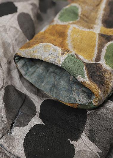 Warm Loose Fitting Jackets & Coats Patchwork Outwear Prints V Neck Winter Outwear