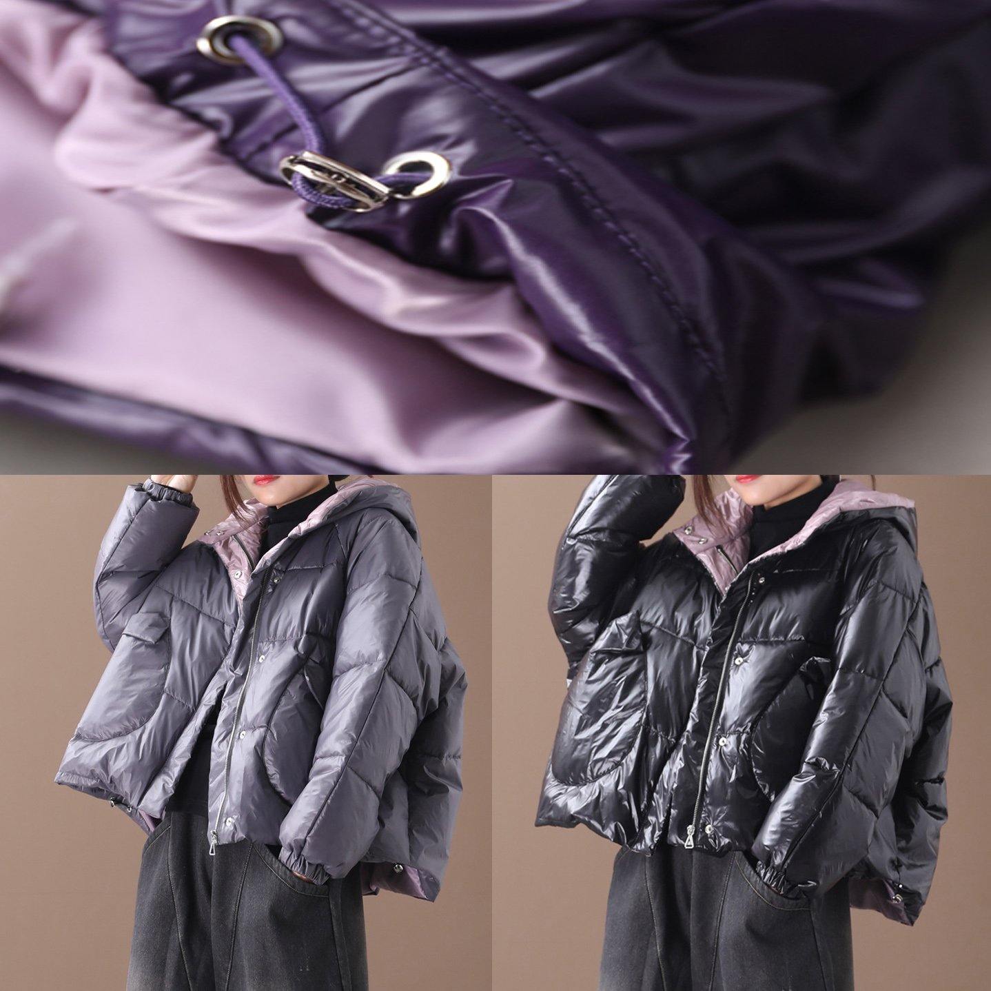 Warm Gray Parkas Warm Winter Hooded Thick Coat