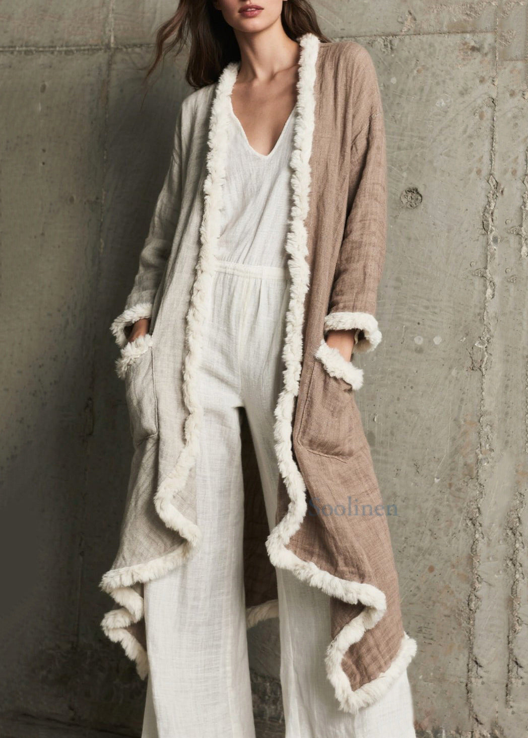 Colorblock Asymmetrical Patchwork Pcokets Cardigan Spring
