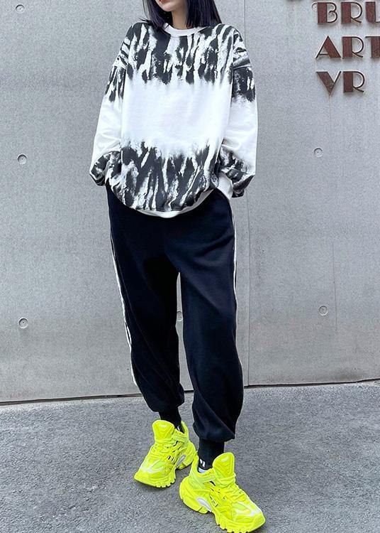 Women O Neck Spring Tops Women Design White Print Blouses