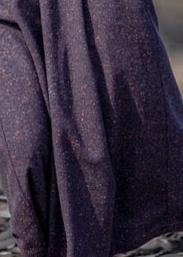 Purple Print Outfit Lapel Pockets a Line Spring Dresses