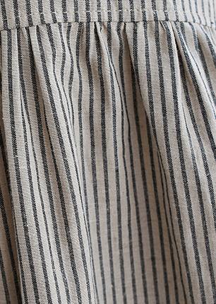 Striped Quilting Clothes O Neck Patchwork Art Summer Dress