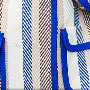 Boutique Striped Long Coat Notched Trench Coat Fine Pockets Winter Coat
