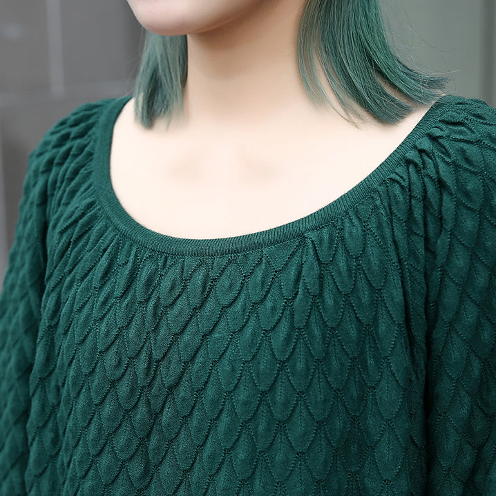 Chunky Black Knit Dress Oversize O Neck Long Knit Sweaters Boutique Long Sleeve Long Knit Sweaters