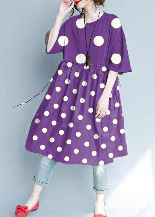 Italian Black Linen Quilting Dresses Ruffles Loose Summer Dress