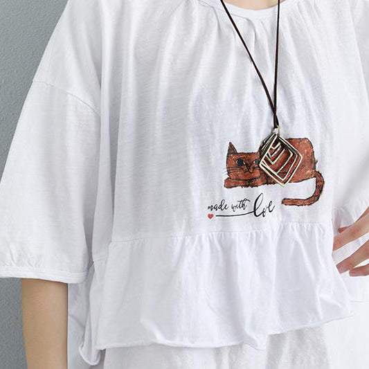 Stylish Summer T Shirt Clothing Loose Single Breasted Polo Collar Beige Shirt