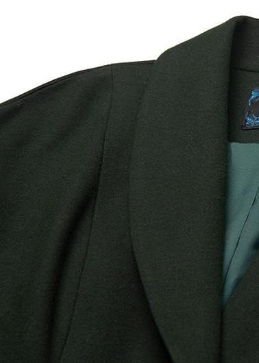 Fine Loose Fitting Long Coat Coat Aymy Green Wild Woolen Coats