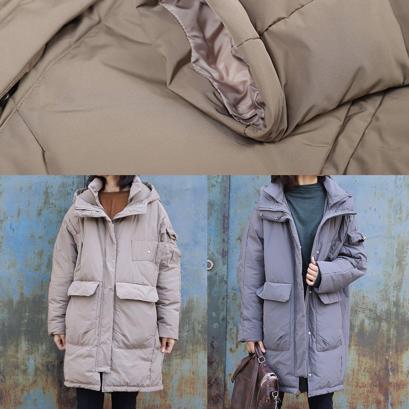 Fine Jackets & Coats Winter Outwear Khaki Hooded Winter Outwear