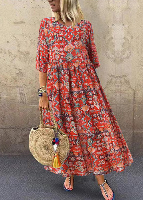 Summer Polka Dot Print Short Sleeve Dress