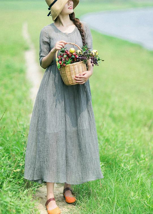 100% Green Dresses O-neck Patchwor Long Summer Dresses