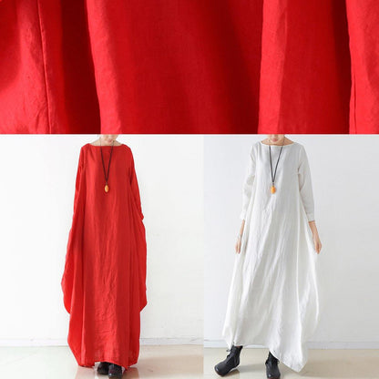 100% O Neck Long Sleeve Dresses Pattern White Kaftan Dresses